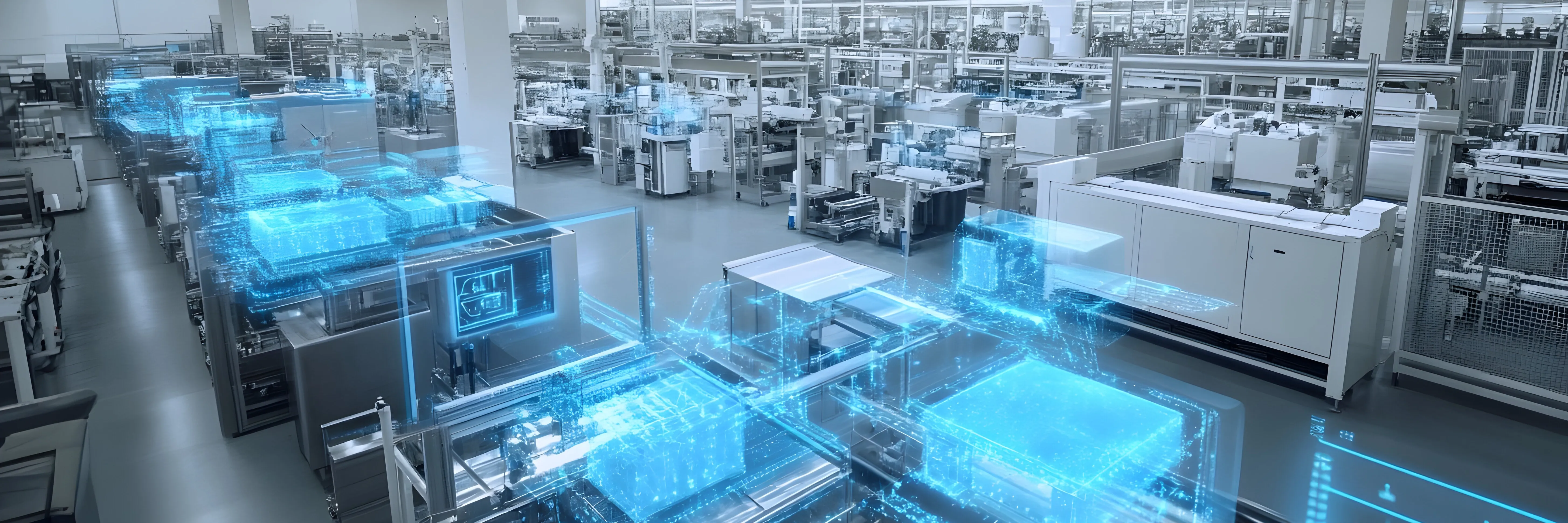 Smart Factory Automation Digital Twin Visualization of Production Line Cross-machine analytics with context